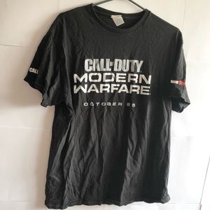 Call of Duty Modern WarFare Release Shirt Game Stop Large